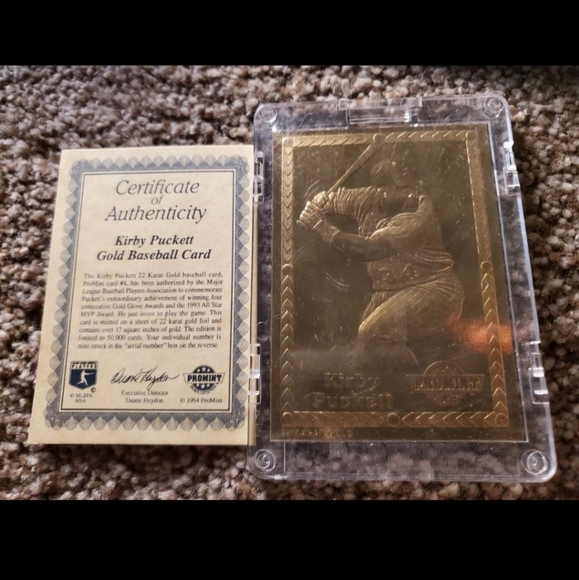 Set 4 of 24 kt gold plated baseball cards - Picture 4 of 4